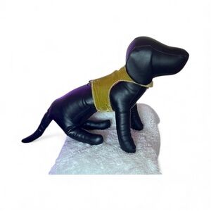 Stylish Black and Gold Dog Harness